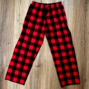 Black/ Red Plaid Flannel Pajama Pants